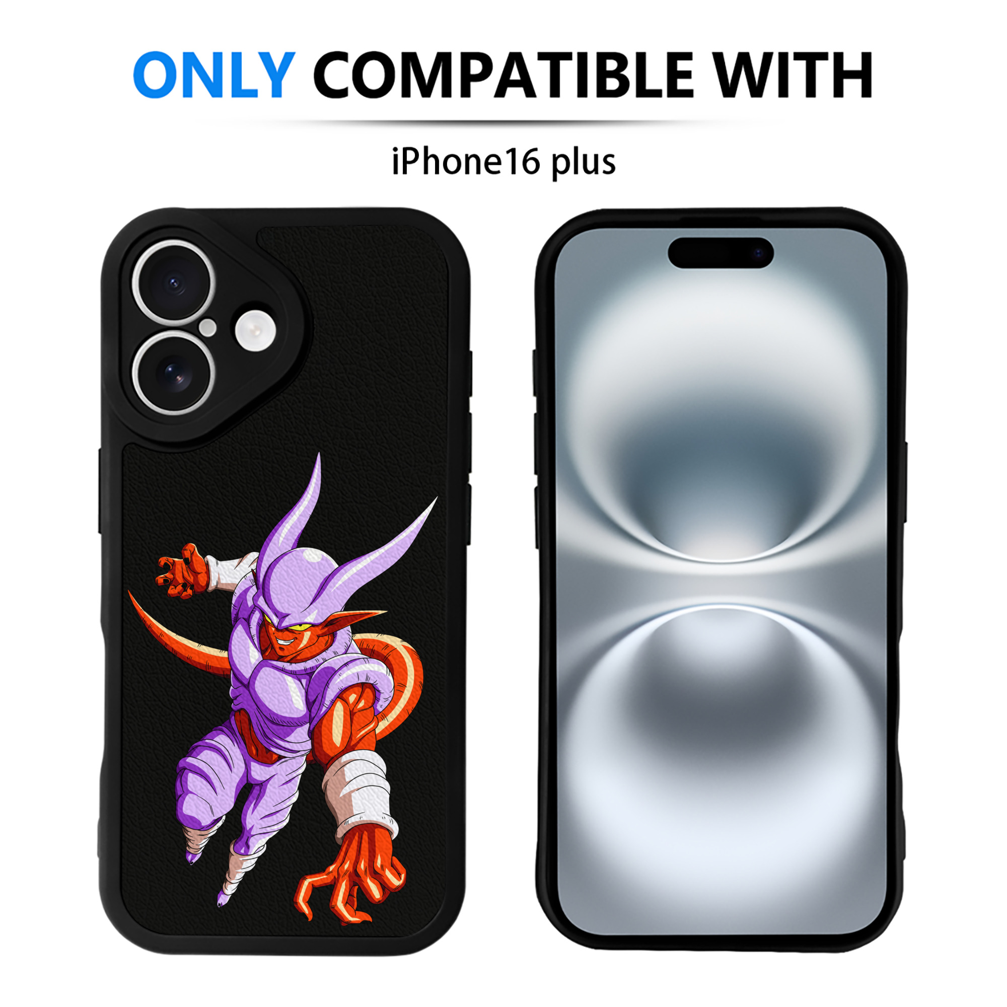 （画像用） ドラゴンボール ジャネンバ DRAGON BALL Janemba 【iPhone 16シリーズ対応】シリコンスマホケース（レザー調） 材質：シリコン